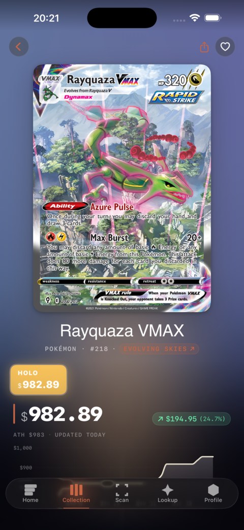Rayquaza showcase card