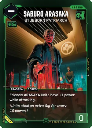 Saburo Arasaka - Stubborn Patriarch #b13 – Embracing Power - Beta Starter Deck