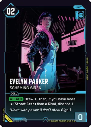 Evelyn Parker - Scheming Siren #b14 – The Heist - Beta Starter Deck