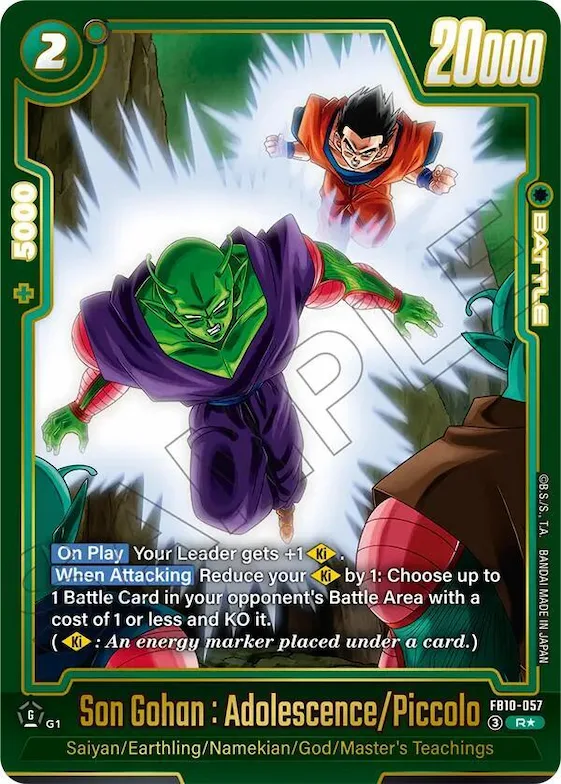 Son Gohan : Adolescence/Piccolo (Alternate Art) #fb10-057 – Cross Force