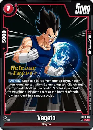 Vegeta - FB10-016 #fb10-016 – Cross Force Release Event Cards