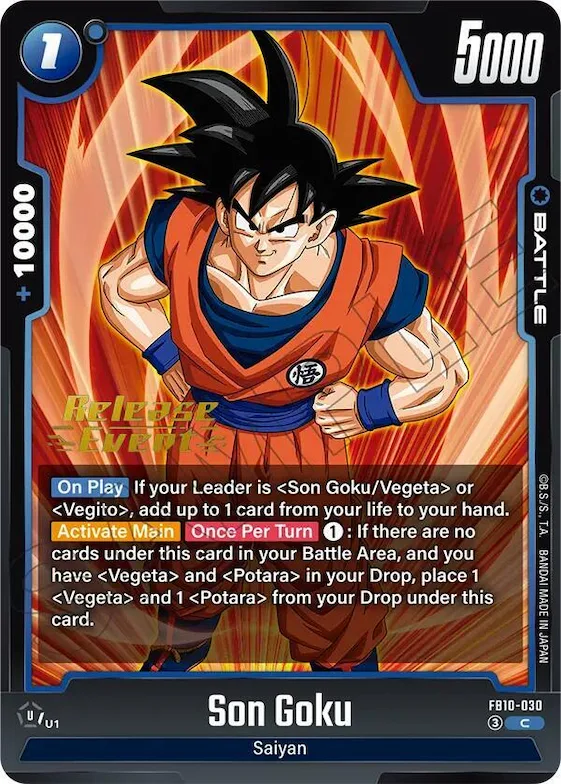 Son Goku - FB10-030 #fb10-030 – Cross Force Release Event Cards