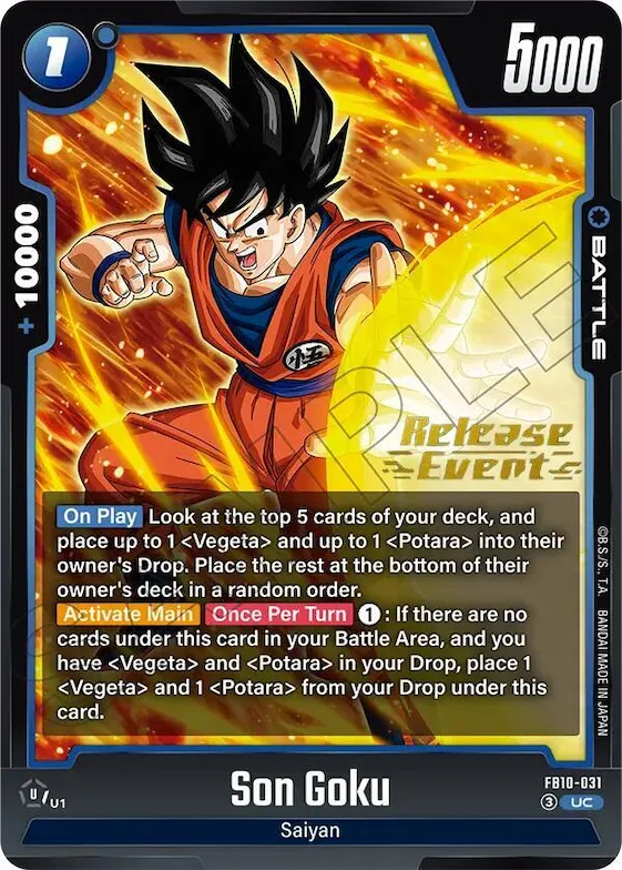 Son Goku - FB10-031 #fb10-031 – Cross Force Release Event Cards