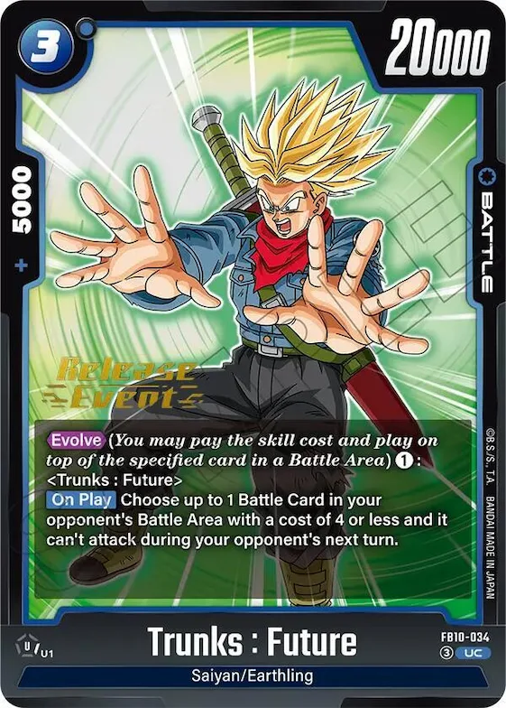 Trunks : Future - FB10-034 #fb10-034 – Cross Force Release Event Cards