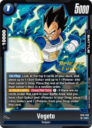 Vegeta - FB10-038 #fb10-038 – Cross Force Release Event Cards