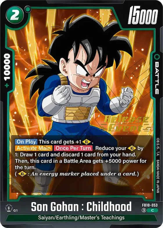 Son Gohan : Childhood - FB10-053 #fb10-053 – Cross Force Release Event Cards