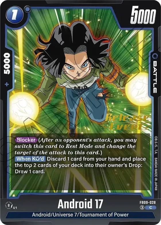 Android 17 - FB09-028 #fb9-028 – Dual Evolution Release Event Cards