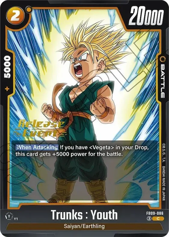 Trunks : Youth #fb9-086 – Dual Evolution Release Event Cards