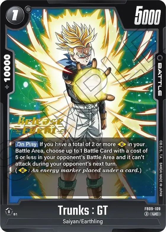Trunks : GT - FB09-109 #fb9-109 – Dual Evolution Release Event Cards