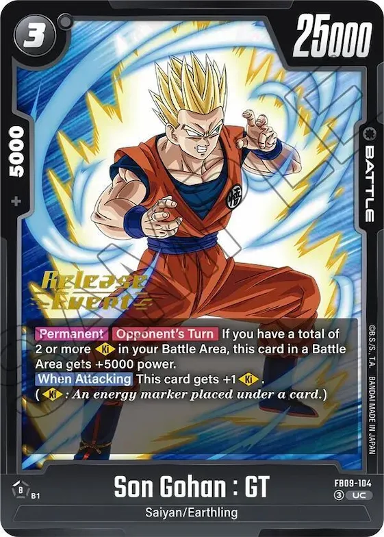Son Gohan : GT - FB09-104 #fb9-104 – Dual Evolution Release Event Cards