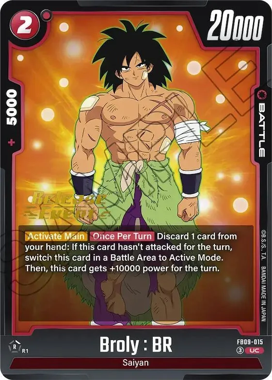 Broly : BR #fb9-015 – Dual Evolution Release Event Cards
