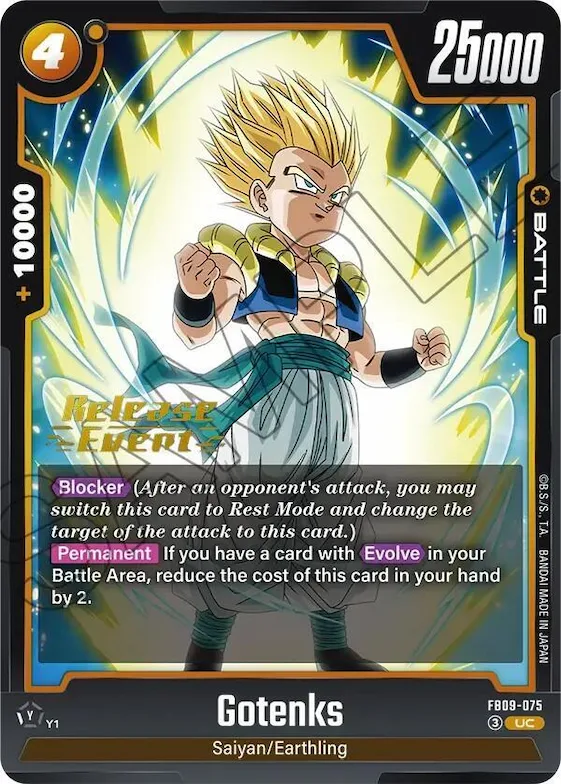 Gotenks - FB09-075 #fb9-075 – Dual Evolution Release Event Cards