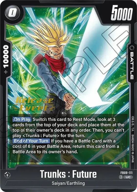 Trunks : Future #fb9-111 – Dual Evolution Release Event Cards
