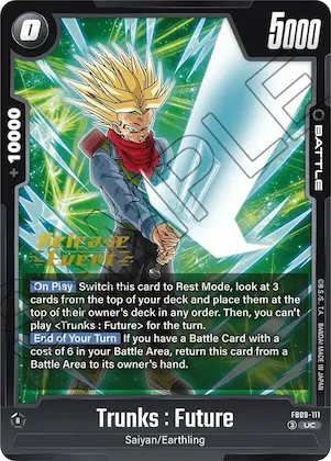 Trunks : Future #fb9-111 – Dual Evolution Release Event Cards