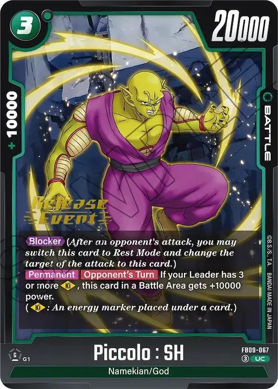 Piccolo : SH - FB09-067 #fb9-067 – Dual Evolution Release Event Cards