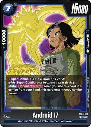 Android 17 - FB09-029 #fb9-029 – Dual Evolution Release Event Cards