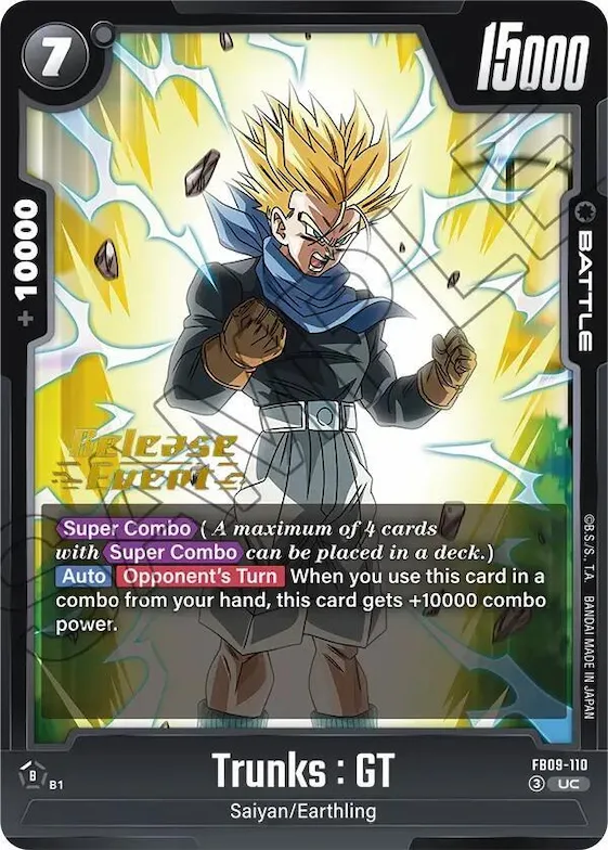 Trunks : GT - FB09-110 #fb9-110 – Dual Evolution Release Event Cards