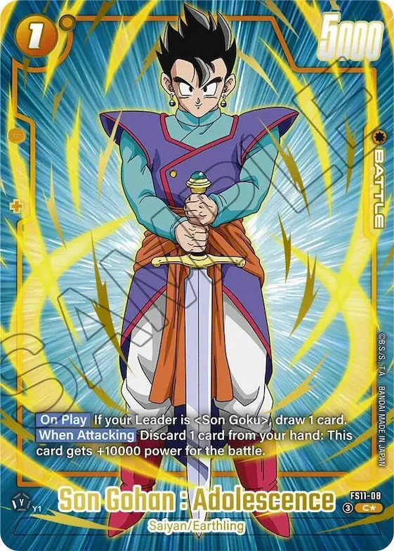 Son Gohan : Adolescence - FS11-08 (Gold) #fs11-08 – Starter Deck EX: The Phase of Evolution
