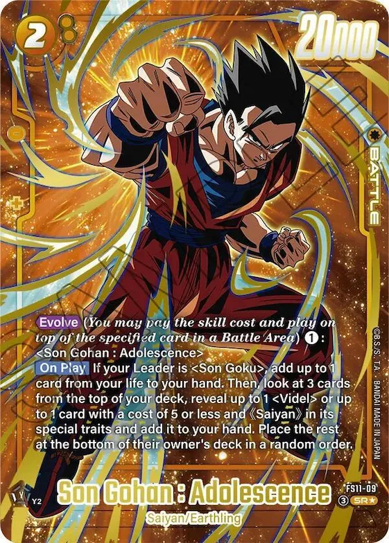 Son Gohan : Adolescence - FS11-09 (Gold) #fs11-09 – Starter Deck EX: The Phase of Evolution