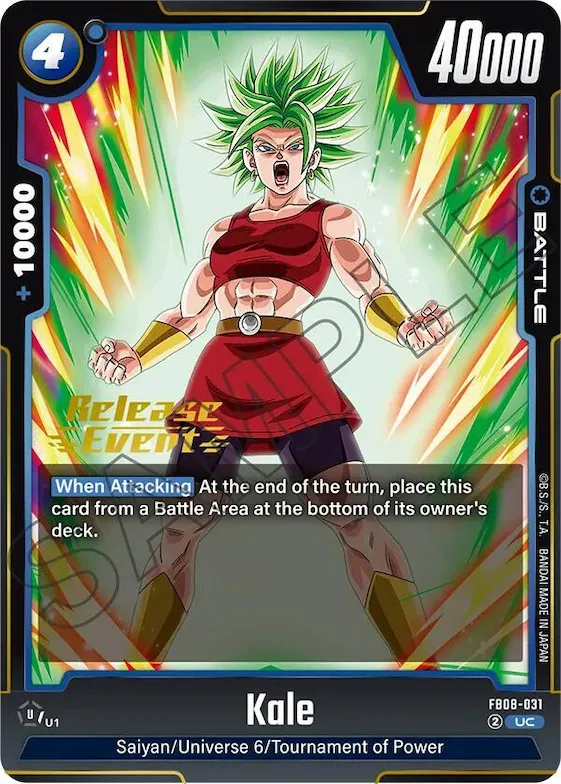 Kale - FB08-031 #fb8-031 – Saiyan's Pride Release Event Cards