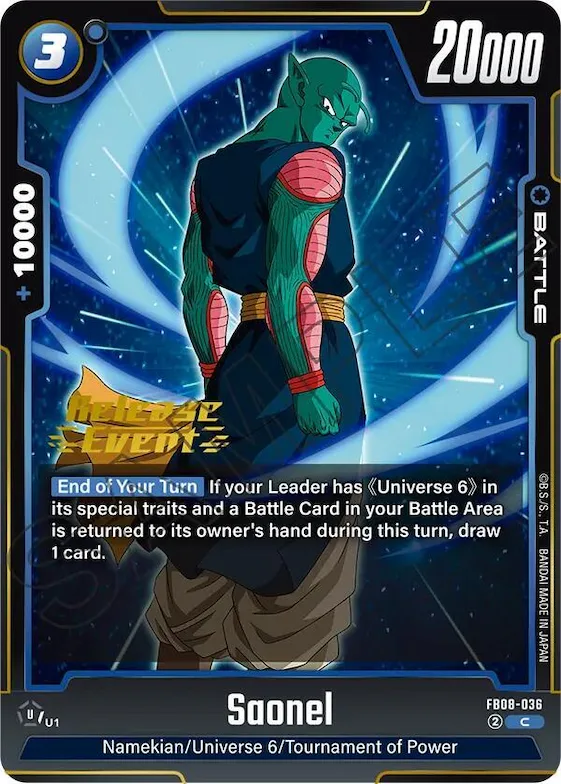 Saonel #fb8-036 – Saiyan's Pride Release Event Cards