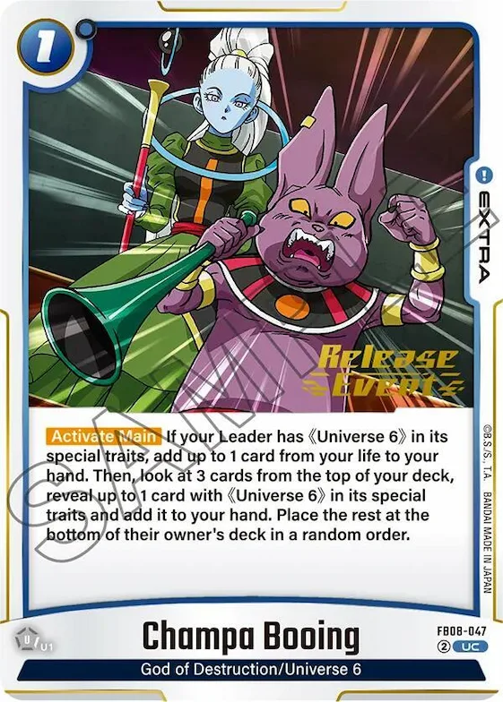 Champa Booing #fb8-047 – Saiyan's Pride Release Event Cards