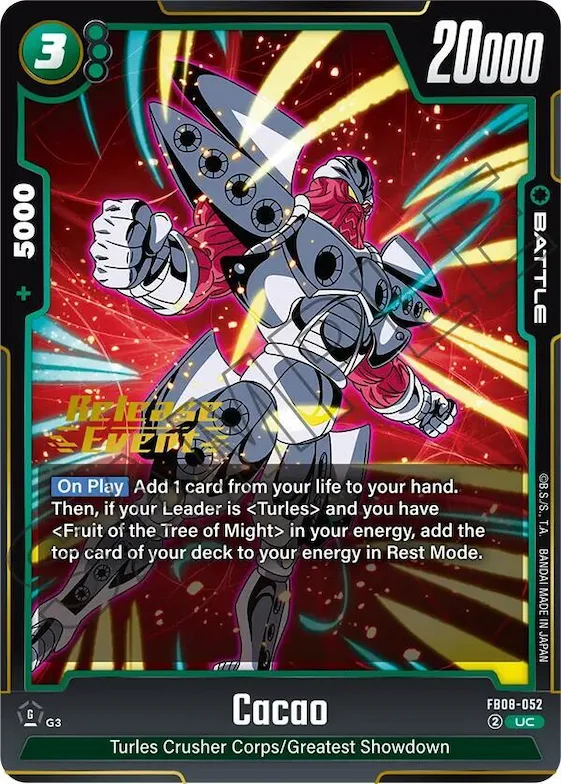 Cacao #fb8-052 – Saiyan's Pride Release Event Cards