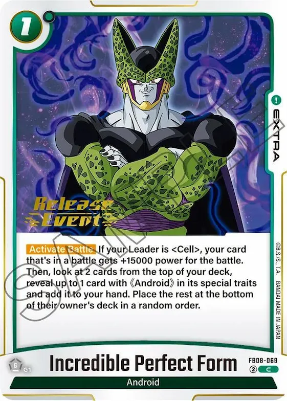 Incredible Perfect Form #fb8-069 – Saiyan's Pride Release Event Cards