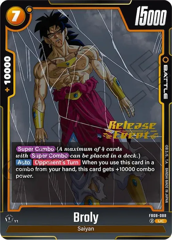 Broly - FB08-088 #fb8-088 – Saiyan's Pride Release Event Cards