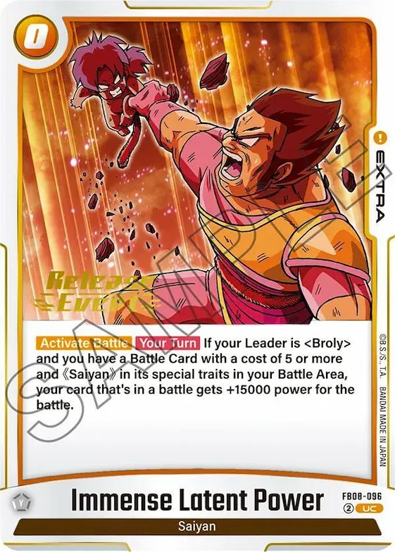 Immense Latent Power #fb8-096 – Saiyan's Pride Release Event Cards