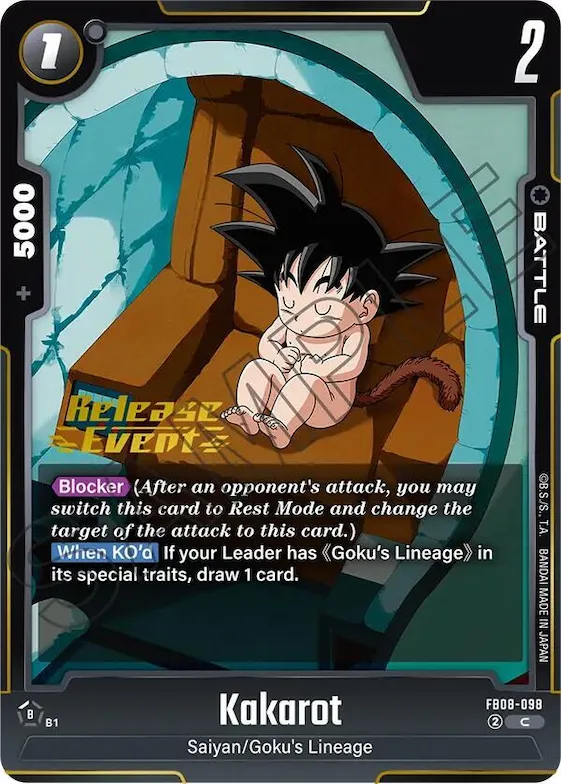 Kakarot - FB08-098 #fb8-098 – Saiyan's Pride Release Event Cards