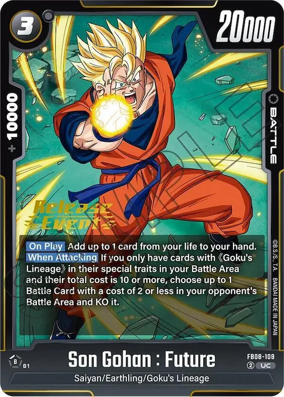 Son Gohan : Future - FB08-108 #fb8-108 – Saiyan's Pride Release Event Cards