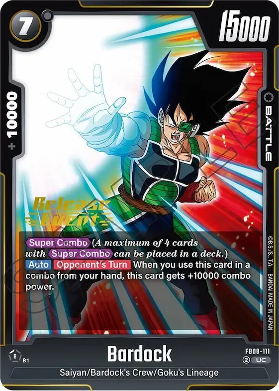 Bardock - FB08-111 #fb8-111 – Saiyan's Pride Release Event Cards