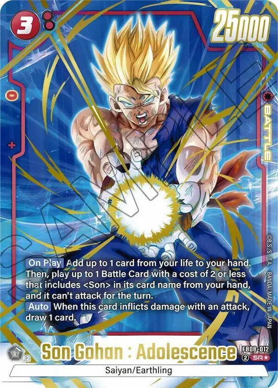 Son Gohan : Adolescence - FB08-012 (Alternate Art) #fb8-012 – Saiyan's Pride