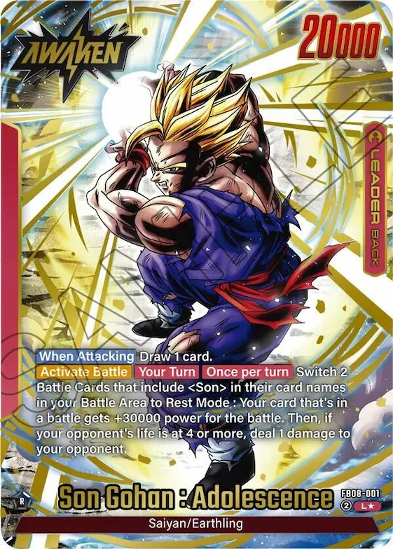 Son Gohan : Adolescence - FB08-001 (Alternate Art) #fb8-001 – Saiyan's Pride