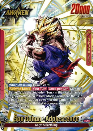 Son Gohan : Adolescence - FB08-001 (Alternate Art) #fb8-001 – Saiyan's Pride