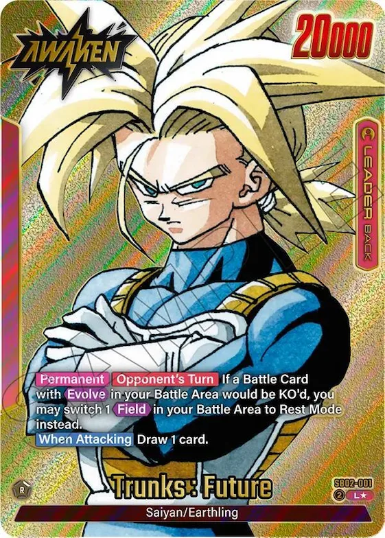 Trunks : Future - SB02-001 (Gold) #sb2-001 – Manga Booster 02