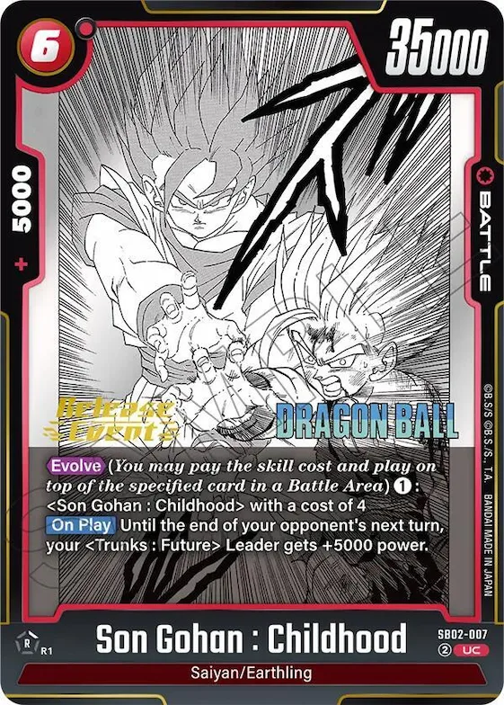 Son Gohan : Childhood - SB02-007 #sb2-007 – Manga Booster 02 Release Event Cards
