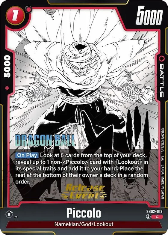 Piccolo - SB02-013 #sb2-013 – Manga Booster 02 Release Event Cards