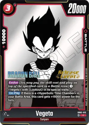 Vegeta - SB02-015 #sb2-015 – Manga Booster 02 Release Event Cards