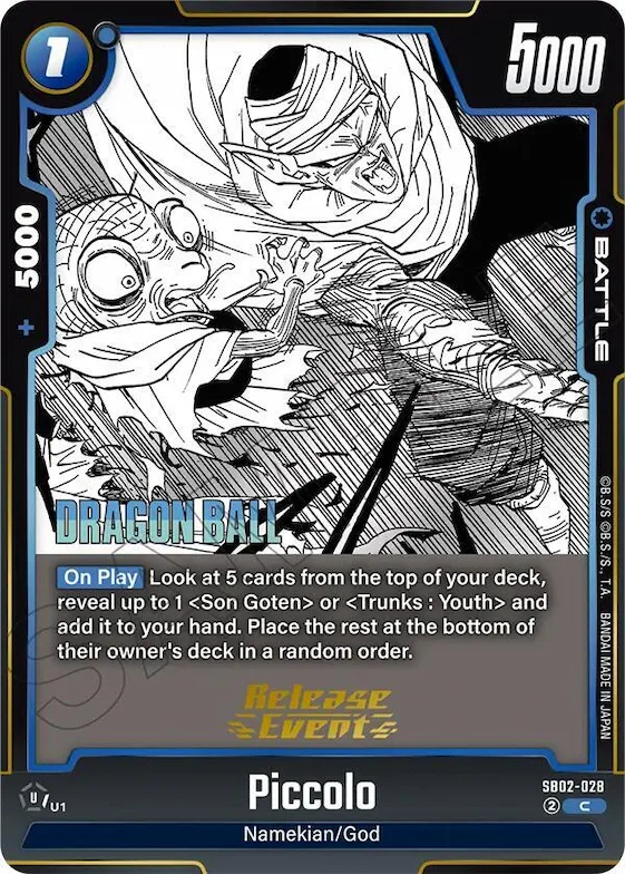 Piccolo - SB02-028 #sb2-028 – Manga Booster 02 Release Event Cards