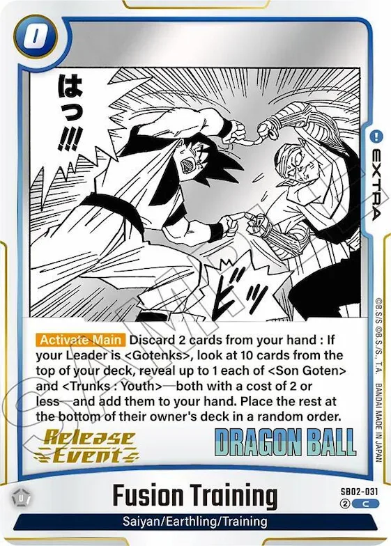 Fusion Training #sb2-031 – Manga Booster 02 Release Event Cards