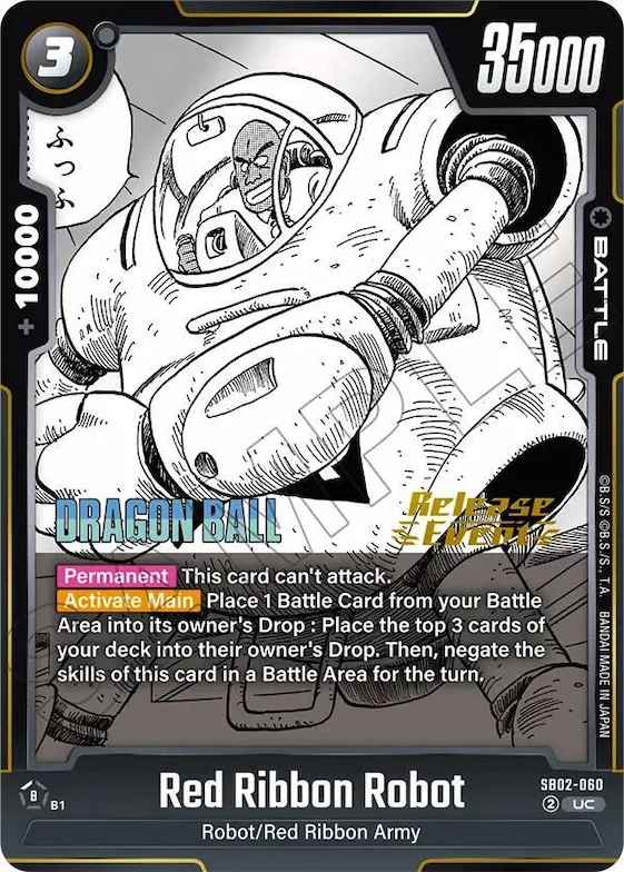 Red Ribbon Robot #sb2-060 – Manga Booster 02 Release Event Cards