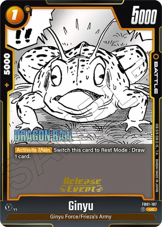 Ginyu - FB01-107 #fb1-107 – Manga Booster 02 Release Event Cards