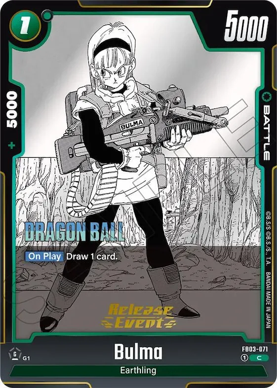 Bulma - FB03-071 #fb3-071 – Manga Booster 02 Release Event Cards