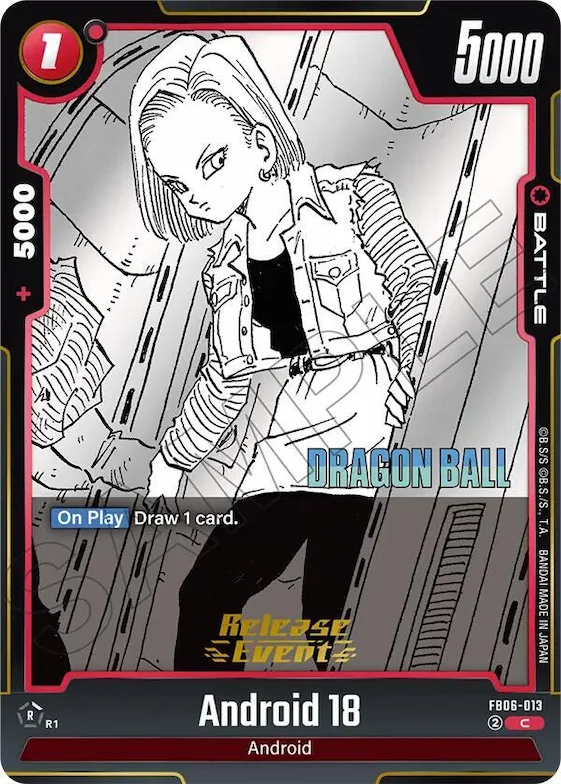 Android 18 - FB06-013 #fb6-013 – Manga Booster 02 Release Event Cards