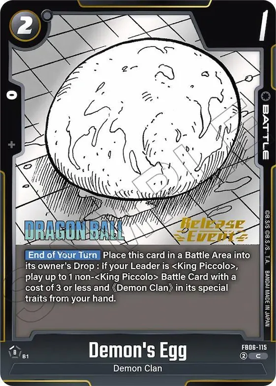 Demon's Egg #fb6-115 – Manga Booster 02 Release Event Cards