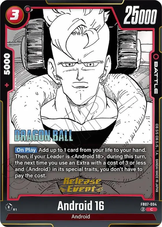 Android 16 #fb7-004 – Manga Booster 02 Release Event Cards