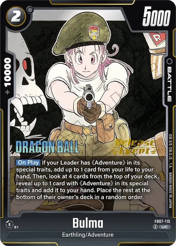 Bulma - FB07-115 #fb7-115 – Manga Booster 02 Release Event Cards