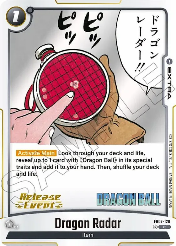Dragon Radar #fb7-120 – Manga Booster 02 Release Event Cards